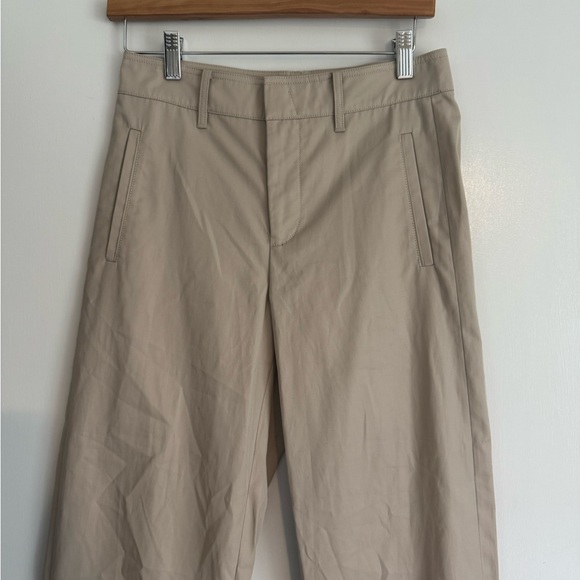 Vince Women's Tan Wide Leg Croppd Trousers - Picture 2 of 5